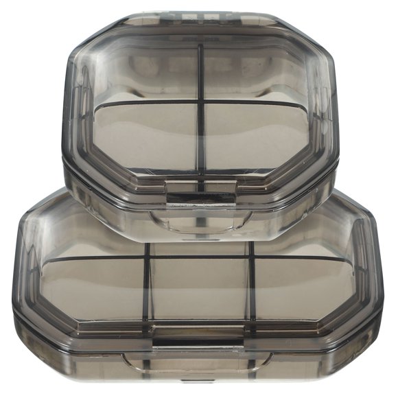 RENACLIPY 2Pcs Mini Travel Pill Container with Compartmentalized and Odor Proof Design