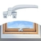 thumbnail image 5 of Manijas de bloqueo de ventana engrosada, aleación con manija de cerraduras, accesorios para puertas y ventanas, accesorios para puertas de Blanco Derecha BLESIY Manija de bloqueo del marco, 5 of 8