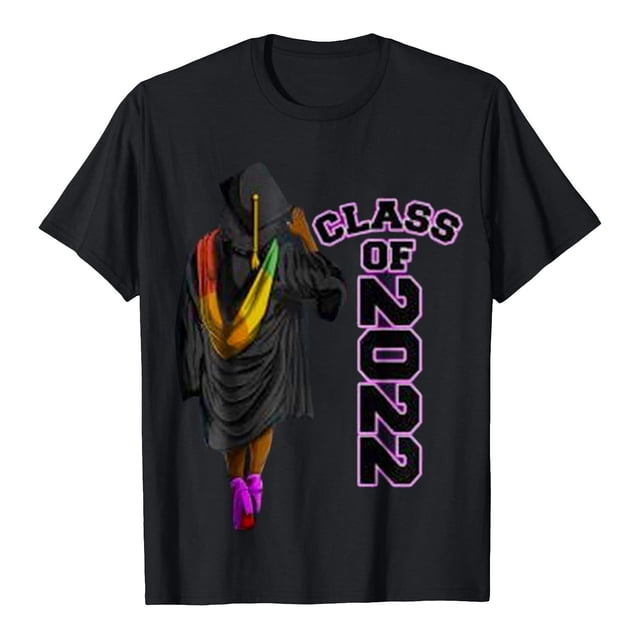 Camiseta informal de manga corta con estampado de letras para mujer, camiseta de graduación Fridja hjk2790