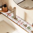 thumbnail image 2 of Yayeee Faucet Mat for Kitchen Sink 14.7" Diatomite Long Splash Guard Pad, Red Christmas House, 2 of 7