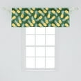 thumbnail image 2 of Ambesonne Hawaiian Window Valance, Palm Leaves Pineapples, 54" X 18", Pale Green Fern Green, 2 of 3