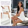 thumbnail image 2 of Zzjniupiyyds Women's Tennis Skirts 2-in-1 Stretch Casual Sports Mini Skirt, 2 PCS, 2 of 5