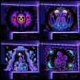 thumbnail image 2 of Tapisserie Fluorescente Rideau Lumineux Fluorescent Décoration de Fête Tapisserie Dortoir Rénovation Couverture Murale, 2 of 6