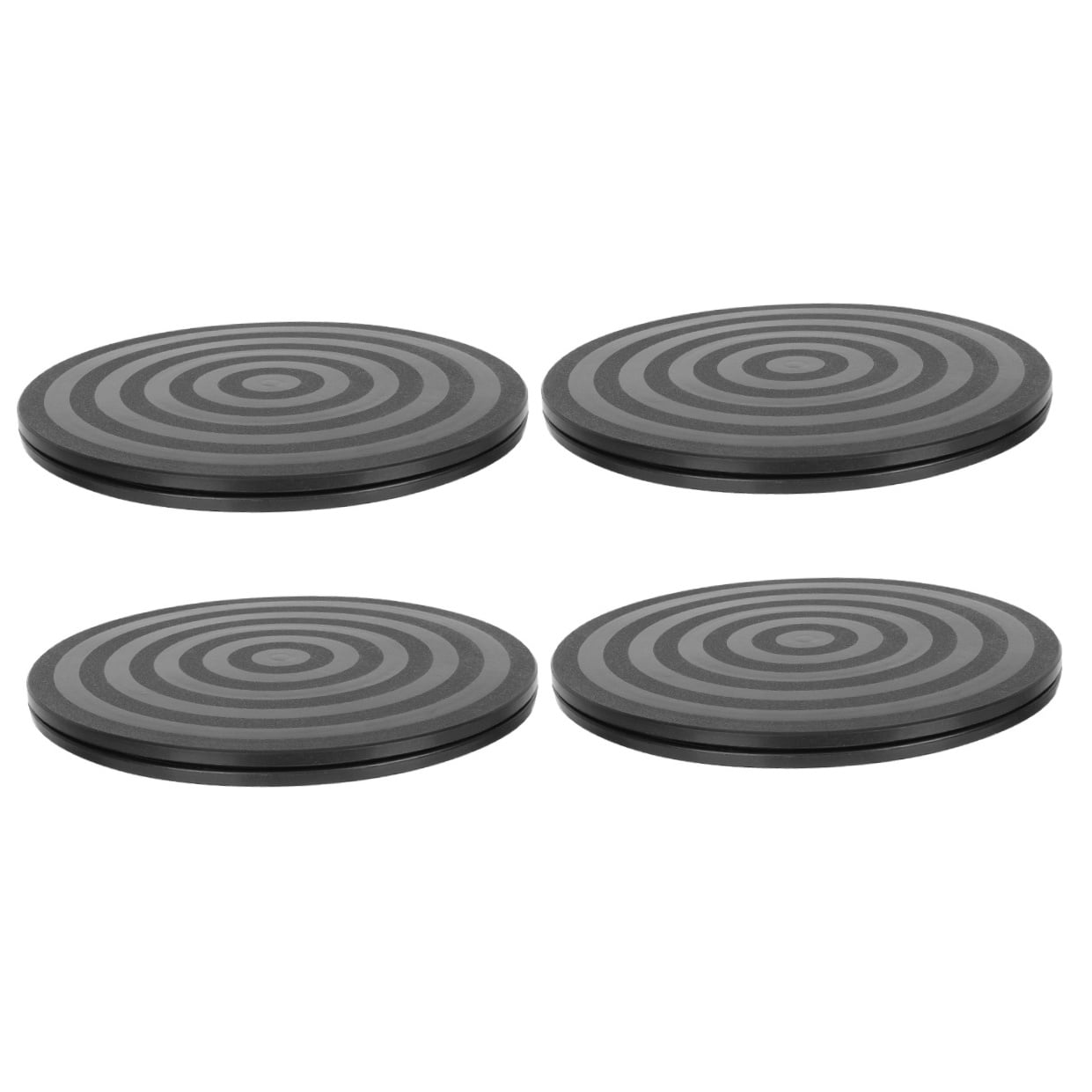 Hemoton 4-Pack Pottery Wheel Turntable Set, Rotating Plastic Clay Turntable for Sculpture, Carving, and Pottery Craft Tools