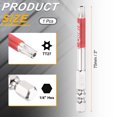 thumbnail image 2 of Punta de destornillador Torx Uxcell TT27 de 1/4" Hexagonal, 3" (75mm) magnética, a prueba de manipulaciones, brocas de estrella de 6 puntos, destornilladores industriales de acero S2., 2 of 6