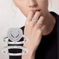 thumbnail image 2 of Qarigey 2 unids/set de anillo de aleación para mujer, reemplazo decorativo, romántico, moderno, elegante, para niñas, boda, fiesta, anillos, Ropa, zapatos y accesorios Miscelánea Talla 11, 2 of 6