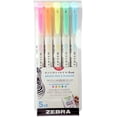 thumbnail image 5 of Zebra Mildliner Double-Ended Brush Pen Set, 5-Colors, Fluorescent Highlighters, 5 of 7