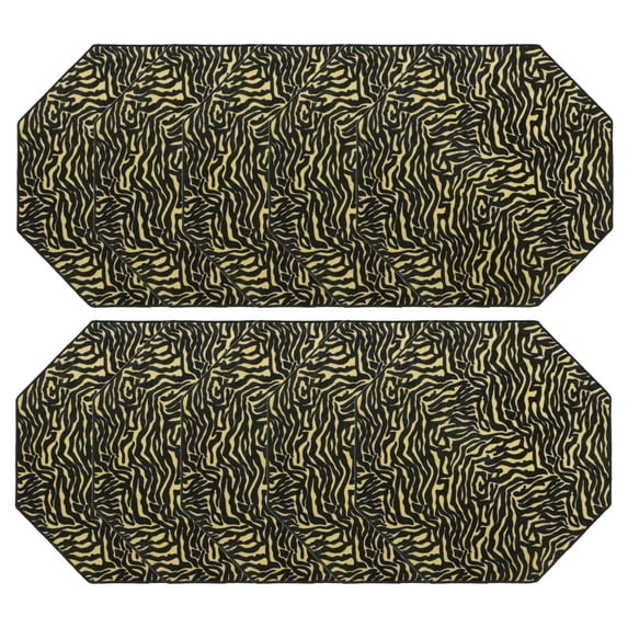 Furnish My Place Zebra Grazer Area Rug, Animal Print Area Rug, Indoor Rug, Pet-Friendly Rug, Home Decor Rug, Perfect for Living Room, 2' Octagon - Set of 10