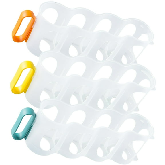 FRCOLOR 3 Pcs Freezer Organizer Bins Stackable Storage Rack Shelf Fridge