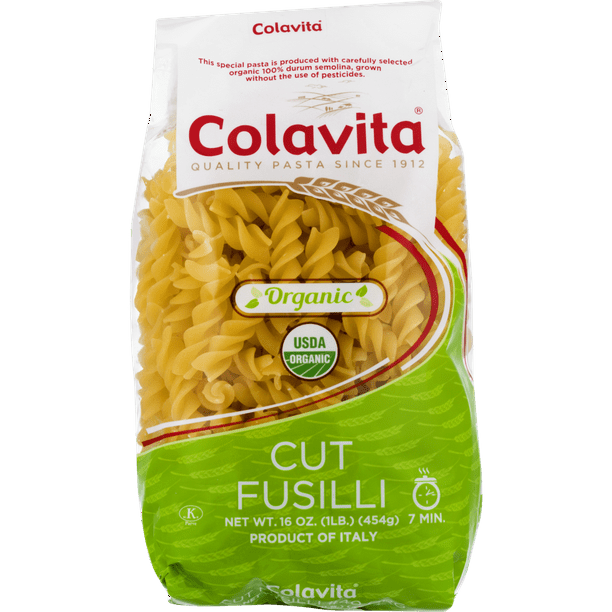 Download 2 Pack Colavita Organic Cut Fusilli Italian Pasta 1 Lb Walmart Com Walmart Com
