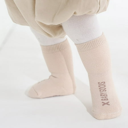 

NEGJ Boys And Girls Baby Floor Socks Thickened Warm Wool Ring Non-Slip Indoor Walking Socks