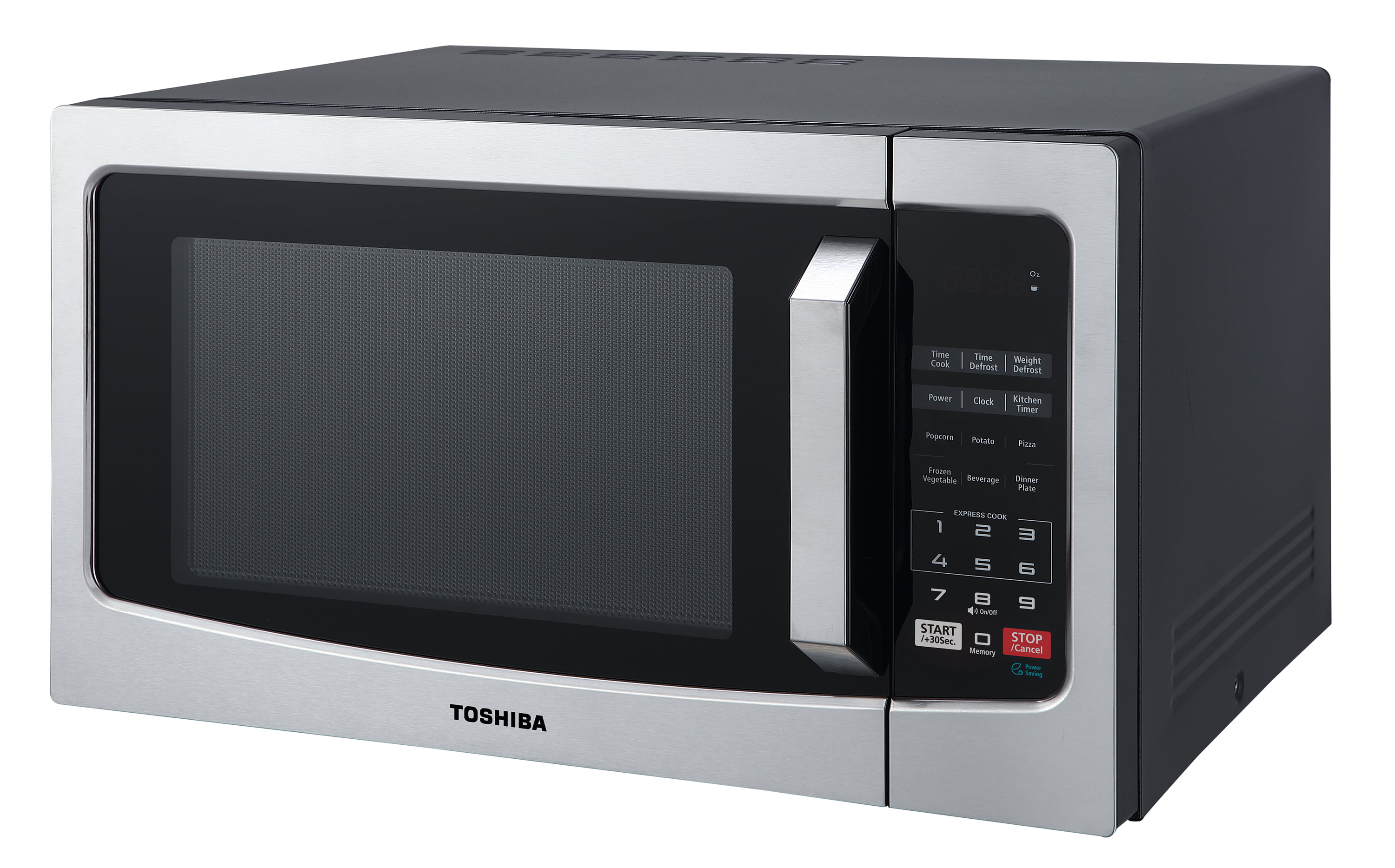 Toshiba 1.1-cu ft 1000-Watt Countertop Microwave (Stainless Steel) in the  Countertop Microwaves department at