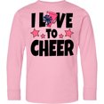 thumbnail image 3 of Inktastic I Love to Cheer with O Being Replaced by Megaphone and Pom Poms Long Sleeve Youth T-Shirt, 3 of 5