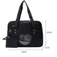 thumbnail image 3 of Bolso de hombro de lona grande con diseño de corazón para mujer, de viaje transparentes, 3 of 5