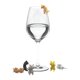 thumbnail image 4 of 6 copas de vino gato del vientre JM marcadores creativos 3D Fiesta base alta vidrio, 4 of 5