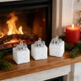 thumbnail image 4 of Árboles Decorativos para la Decoración Del Hogar, 3Pcs White Foam Christmas Ornaments 8cm Lightweight Shatterproof Tree Decorations, Festive Party Home Decor, Ornamentos Blancos para el Árbol de Navid, 4 of 8