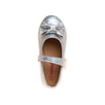 thumbnail image 4 of Kensie Girl Ballerinas Girls Shoes with Bow, Silver, 4, 4 of 6