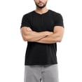 thumbnail image 5 of X RAY JEANS Mens Basic Henley Neck Short Sleeve T-Shirt, Black, M, 5 of 6