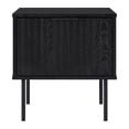 thumbnail image 3 of CorLiving Lysander Fluted Premium Engineered Wood Indoor Side Table with Metal Legs, Black, 3 of 8