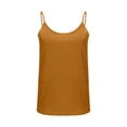 thumbnail image 6 of Womens Cotton Linen Summer Top, Camisoles for Women Casual Vintage Loose Fit Solid Color V Neck Spaghetti Strap Cami Tops with Pockets, 6 of 6