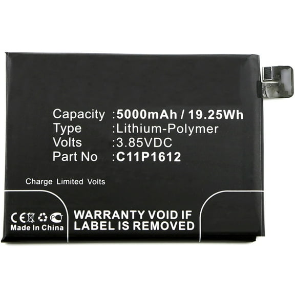 Batteries N Accessories BNA-WB-P8235 Cell Phone Battery - Li-Pol, 3.85V, 5000mAh, Ultra High Capacity Battery - Replacement for Asus C11P1612 Battery