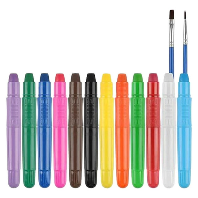 Abbracc Face Painting Kit Lightweight Water based Washable 12 Makeup Sticks for Carnival