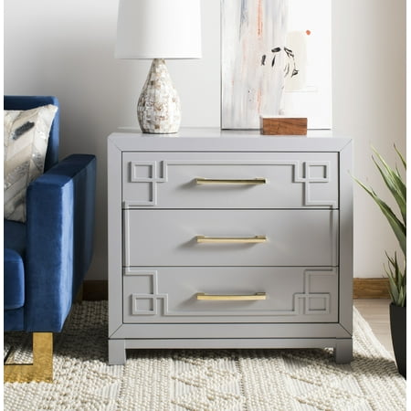 SAFAVIEH Raina 3-Drawer Chest Grey / Gold