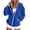 Blue, variant on NominalSnug Women Zip Up Hooded Jacket Light Fleece Lined Long Sleeve Casual Hooded Sweatshirt With Pockets For Fall Daily Wear