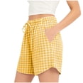 thumbnail image 3 of MLCDZ Women's Pajama Bottoms Sleeping Patterned Shorts Soft Lounge Casual Elastic Waist Drawstring Yoga Gym Running Short Pants with Pockets, 3 of 8