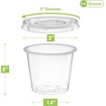 thumbnail image 2 of Tutuviw 50 Pcs 5oz Disposable Plastic Jello Shot Cups with Lids,Plastic Portion Cups,Condiment Containers,Stackable Plastic Condiment Cups for Slime,Candies,Sauces,Salad Dressings,Puddings, 2 of 8
