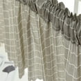 thumbnail image 4 of Cos de Ventana Cortas de Barra para La Decoración de Del de para hogar - Rejilla Negra, Se Describe Gray Grid Macarena Cortina de la ventana, 4 of 8