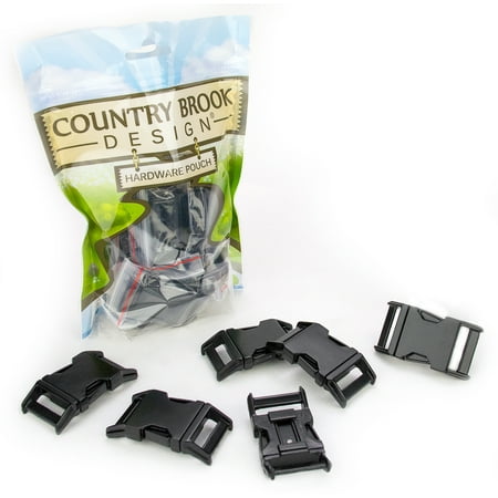 Midi Coated Buckle - Country Brook Design® 1 Inch Black Powder Coated Contoured Buckle