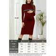 thumbnail image 6 of Fashionable maternity clothes, nursing dresses, warm and comfortable in autumn and winter, breastfeeding evening dresses,L, 6 of 7