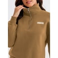 thumbnail image 2 of SHEWIN Sweatsuits for Women 2 Piece Outfits Fleece Lined Jogging Suit Sweatsuit Tracksuit Jogger Sets 1/4 Zipper Collar Pullover Tops and Sweatpants with Pockets, 2 of 5