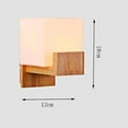 thumbnail image 2 of E27 Modern Minimalist Japanese Style Solid Wood Wall Lamp Study Living Room Staircase Wall-Mounted Wall Lamp Bedroom Bedside Lamps, 2 of 7