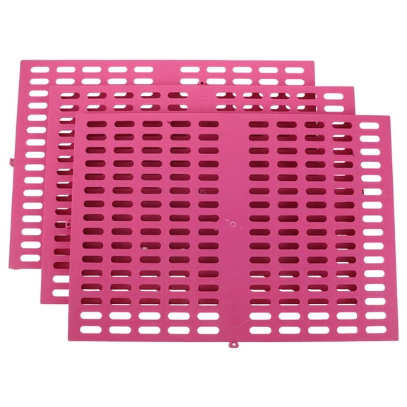 TEHAUX 3-Pack Plastic Pet Cage Mats with Airflow Holes for Cats, Dogs, Small Animals, and Pads
