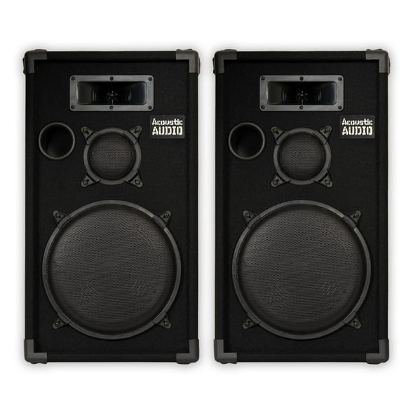 Acoustic Audio CR12 Passive 12" DJ Speaker Pair 3 Way PA Karaoke Band Speakers