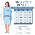 thumbnail image 7 of Casual Nights - Housecoats For Women, Snap Front Dusters For Women, Pure Cotton House Dresses For Elderly & Young with 2 Pockets, Blue Floral 3X, 7 of 7