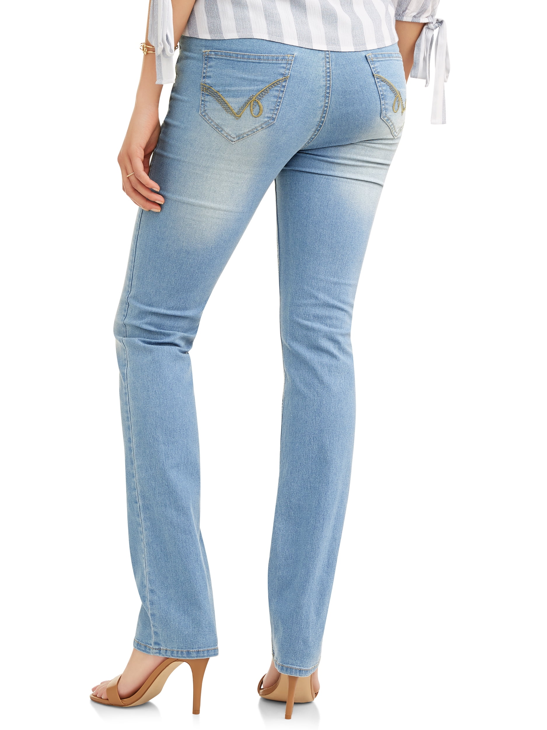 Oh! Mamma Maternity Women's Straight Leg Jeans with Full Panel (Women's & Women's Plus)