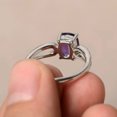 thumbnail image 2 of HeartsAndYou 0.6ct Natural Purple Amethyst Engagement Ring 14k SOLID White Gold Solitaire, 2 of 8