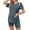 Dark Dark Blue, variant on Maternity Sets 2 Piece Outfits Ribbed Knit Short Sleeve Shirts and Biker Shorts Pregnancy Loungewear Mama Clothes
