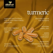 AKSHAR AYURVEDA Turmeric Capsules Joint Health Supplement for Men and Women, 60 Capsules