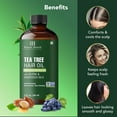 thumbnail image 3 of Botanic Hearth 100% Pure Tea Tree Oil For Hair Growth | Infused with Jojoba & Grapeseed Oils | Hair Oil Repairs Dry Damaged Hair, Strengthening, Healthier - Hair Tonic, 2.0 fl oz, 3 of 9