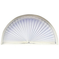 Redi Shade No Tools Original Arch Light Filtering Pleated Fabric Shade White, 72 in x 36 in
