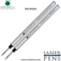 Lanier Combo Pack - 2 Pack - Monteverde Capless Ceramic Rollerball K23 Gel Ink Refill Compatible with most Pelikan Style Rollerball Pens - Blue (Medium Tip 0.7mm)