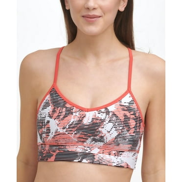 DKNY Womens Shades Print Strappy Back Sports Bra