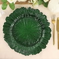 thumbnail image 3 of BalsaCircle 24 Hunter Green 13" Acrylic Wooden Textured Round Reef Acrylic Charger Plate, 3 of 8