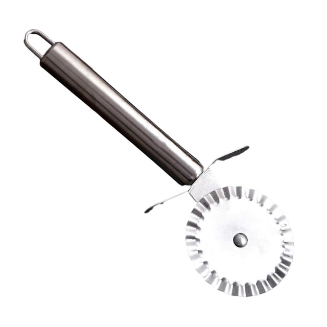 veasfak Pizza Cutter Wheel with Ergonomic Handle with Double-Sides Blade Smooth Rotating Lace pizza cutte