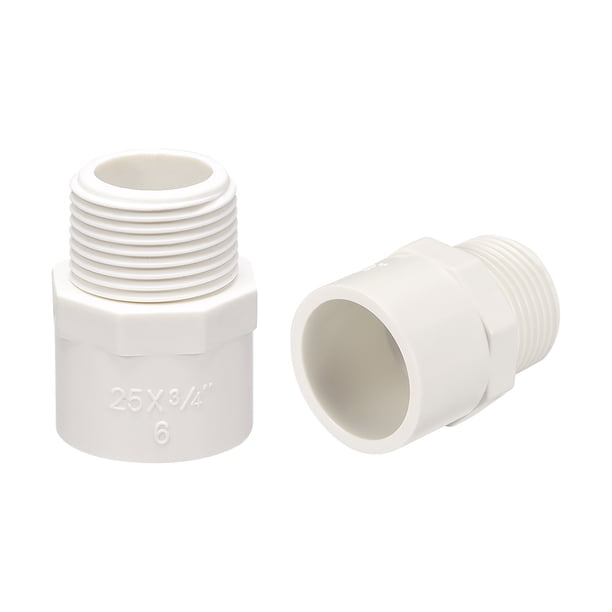 Conector adaptador de tubo de rosca macho G1/2 de 20 mm Unique Bargains, 10 piezas, 25 mm
