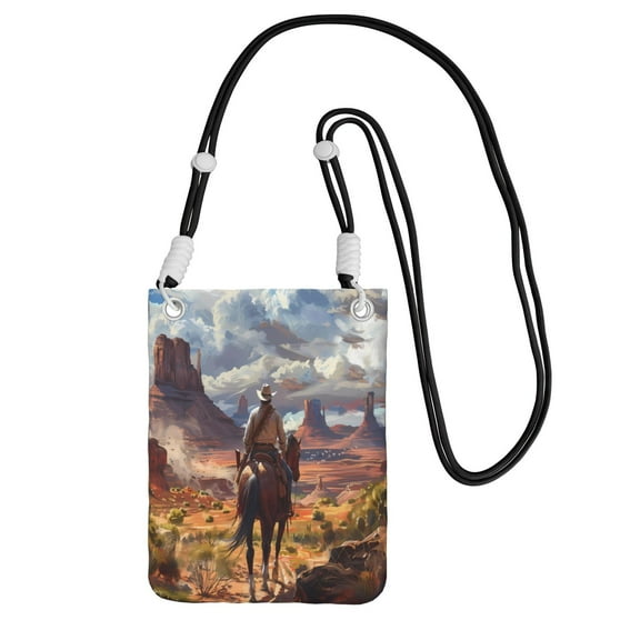 Small Crossbody Purse Women Carry Cell Phone Bag Mini Shoulder Purse Wallet Smart Phone Wallet Cowboy Western Desert (1)